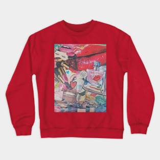 Makeup Collage Crewneck Sweatshirt